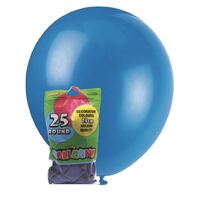 25cm Royal Blue Decorator Balloons 20 Pack- main image