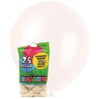 25cm White Pearl Balloons 20 Pack- main image
