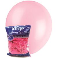30cm Pink Decorator Latex Balloons 25 Pack- main image