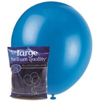 30cm Royal Blue Decorator Latex Balloons 25 Pack- main image