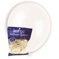 30cm White Decorator Latex Balloons 25 Pack- main image