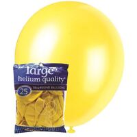 30cm Yellow Decorator Latex Balloons 25 Pack- main image