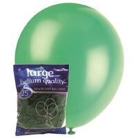 30cm Green Decorator Latex Balloons 25 Pack- main image