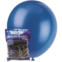 30cm Sapphire Blue Decorator Latex Balloons 25 Pack- main image