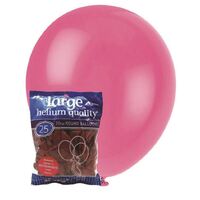 30cm Hot Pink Decorator Latex Balloons 25 Pack- main image