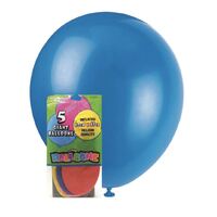 5 Giant Party Balloons - Assorted Colours 60cm x 45cm- main image
