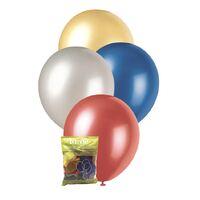 30cm Assorted Metallic Latex Balloons 25 Pack- main image