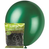 30cm Teal Metallic Latex Balloons 25 Pack- main image
