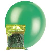 30cm Green Metallic Latex Balloons 25 Pack- main image
