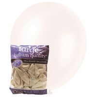 30cm White Pearl Balloons 25 Pack- main image