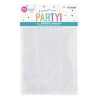 30 Gift Bags With Ties - Clear 10.2cm W x 15.5cm H- main image