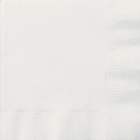 Bright White 100 Luncheon Napkins 2ply 33cm x 33cm- main image