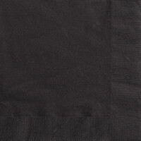 Midnight Black 20 Luncheon Napkins 2ply 33cm x 33cm- main image