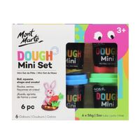 Mont Marte Kids Play Dough Set 6pc x 60g - Fun Vibrant Colours- main image