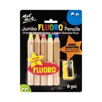 Mont Marte Kids - Jumbo Neon Pencils With Sharpener 6pc- main image