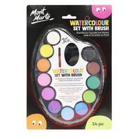 Mont Marte Kids - Watercolour Set With Brush 14pc- main image