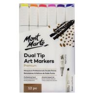 Mont Marte Premium Marker Set - Dual Tip Alcohol Ink Art Markers 12pc- main image