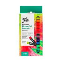 Mont Marte Watersoluble Fluoro Oil Pastels 12pc- main image