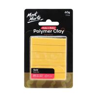 Mont Marte Make N Bake Polymer Clay 60g - Gold- main image