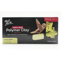 Mont Marte Make N Bake Polymer Clay 400g Block - Lemon Yellow- main image