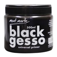 Mont Marte Gesso Primer - Black 500ml- main image
