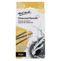 Mont Marte Charcoal Pencils Artist Drawing Sketching 12pc- main image