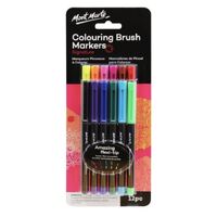 Mont Marte Marker Set - Adult Colouring Brush Markers 12pc- main image