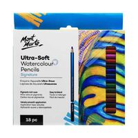 Mont Marte Signature Ultra-Soft Watercolour Pencils 18pc- main image