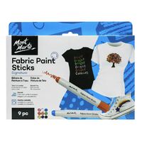 Mont Marte Solid Fabric Paint Sticks 9pc x 5g- main image