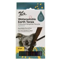 Mont Marte Watersoluble Earth Tones Coloured Graphite Pencils 12pc- main image