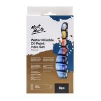 Mont Marte H20 Water Mixable Oil Paint Intro Set 8pc x 18ml- main image