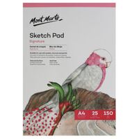 Mont Marte Signature Sketch Pad White Paper A4 150gsm 25 Sheet- main image