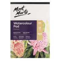 Mont Marte Watercolour Pad German Paper A4 300gsm 12 Sheet- main image