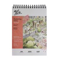 Mont Marte Jumbo Sketching Diary Spiral Bound White Paper A4 110gsm 100 Sheet- main image