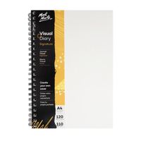 Mont Marte Signature Visual Art Diary Spiral Bound Paper Cover White Paper A4 110gsm 120 Sheet- main image