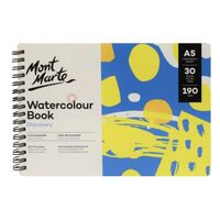 Mont Marte Discovery Watercolour Book Spiral Bound A5 190gsm- main image
