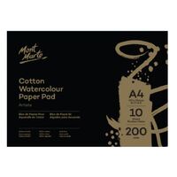Mont Marte Artiste Cotton Watercolour Paper 200gsm A4 10 Sheets- main image