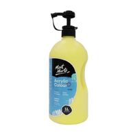Mont Marte Signature Acrylic Paint Pump Bottle 1L - Lemon Yellow- main image