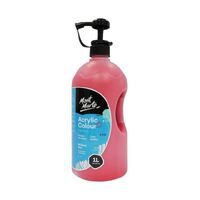 Mont Marte Signature Acrylic Paint Pump Bottle 1L - Brilliant Red- main image