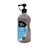 Mont Marte Signature Acrylic Paint Pump Bottle 1L - Burnt Umber- main image