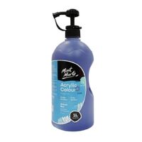 Mont Marte Signature Acrylic Paint Pump Bottle 1L - Phthalo Blue- main image