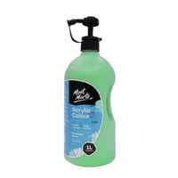 Mont Marte Signature Acrylic Paint Pump Bottle 1L - Monastral Green- main image