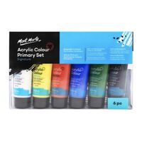 Mont Marte Signature Acrylic Colour Paint Set 6pc x 50ml- main image