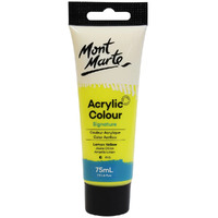 Mont Marte Signature Acrylic Paint 75ml Tube - Lemon Yellow- main image