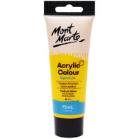 Mont Marte Signature Acrylic Paint 75ml Tube - Medium Yellow- main image