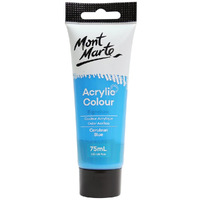 Mont Marte Signature Acrylic Paint 75ml Tube - Cerulean Blue- main image