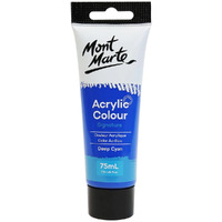 Mont Marte Signature Acrylic Paint 75ml Tube - Deep Cyan Blue- main image