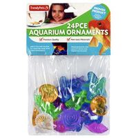 24Pcs Colorful Ornaments Pebbles for Fish Tank Aquarium Decor- main image