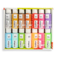 Mont Marte Discovery Crafters Colour Metallic & Fluoro Acrylic Paint Set 14pc x 60ml- main image