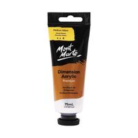 Mont Marte Dimension Acrylic Paint 75ml Tube - Medium Yellow- main image
